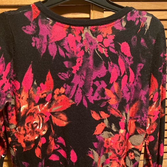 Joseph A. Colorful Black, Coral, Grey & White Cardigan - Picture 10 of 12